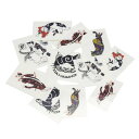 MONMON CATS Temporary Tattoo Packs モンモンキャット タトゥーシール 5種類 10枚 シール 猫 刺青 イレズミ tattoo タトゥー ねこ ネコ アメリカ カリフォルニア 手彫り猫 ロゴ キリンキャット 招き猫 踊る猫