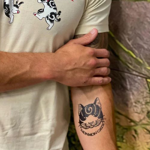 MONMON CATS Temporary Tattoo Packs モンモンキャット タトゥーシール 5種類 10枚 シール 猫 刺青 イレズミ tattoo タトゥー ねこ ネコ アメリカ カリフォルニア 手彫り猫 ロゴ キリンキャット 招き猫 踊る猫