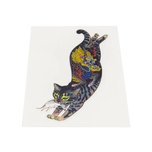 MONMON CATS Temporary Tattoo Packs モンモンキャット タトゥーシール 5種類 10枚 シール 猫 刺青 イレズミ tattoo タトゥー ねこ ネコ アメリカ カリフォルニア 手彫り猫 ロゴ キリンキャット 招き猫 踊る猫