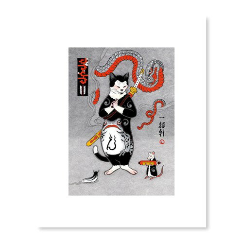 MONMON CATS SANSUKUMI CAT PRINT モンモンキャット サンスクミ 絵 アートパネル ポスター 壁掛け 絵画 猫 刺青 イレズミ tattoo タトゥー ねこ ネコ アメリカ カリフォルニア