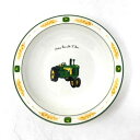 【中古】John Deere Large Bowl ジョンディアー ボウル トラクター 耕運機 アメリカ アメ車 アメリカン 皿 陶磁器 ロゴ 器 お皿 サラダボウル スープボウル 深皿 ビンテージ レトロ