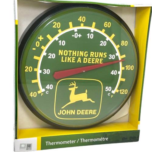 John Deere Thermometer ジョンディアー サーモメーター 温度計 アメ車 アメリカン ブラック 店舗 トラクター 農家 農業 アメリカ雑貨 アメリカン雑貨 [2]