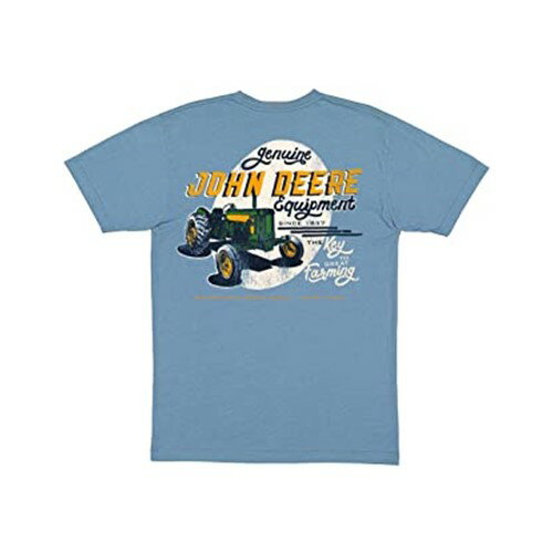 John Deere Vintage Genuine Equipment T-Shirt ジョン ディアー トラクター 耕運機 アメリカ アメ車 アメリカン Tシャツ メンズ ファッション ブルー