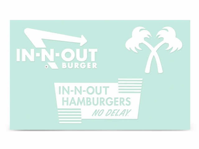 IN-N-OUT-BURGER CAR DECALS DIE-CUT 3種セット インアウトバーガー デカール　ダイカットステッカー アメリカ アメリカン ハンバーガー屋 CA カリフォルニア インナウトバーガー 