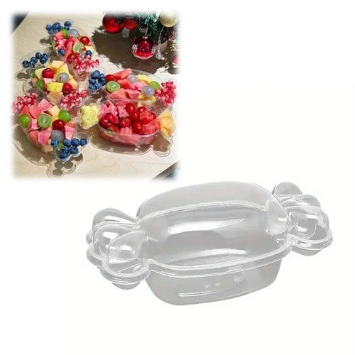 Candy Cup キャンディー型 カップ 5個セット ケース カップ プラスチック パフェ ケーキカップ 業務用 蓋 蓋付き フタ フードカー フルーツサラダ ティラミス スイーツ デザートカップ クリスマスケーキ 手作り 容器 使い捨て アメリカ アメリカン