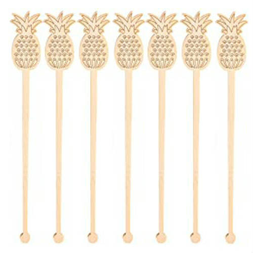 Pineapple Bamboo Sticks 60本入り パイナップル バンブー スティック マドラー 南国 アイランド アメリカ バリ トロピカル ハワイアン パーティー イベント カクテル ジュース 業務用 店舗