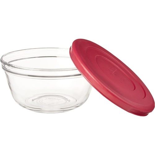 Anchor Hocking Glass Mixing Bowls with Lids, Cherry ガラス ボウル 蓋付き 器 ディップ皿 ボール 保存容器 調理 ミキシングボウル パーティー パーティーグッズ お皿 業務用 アウトドア アメリカン