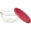 Anchor Hocking Glass Mixing Bowls with Lids, Cherry 3.7L ガラス ボウル 蓋付き 器 ディップ皿 ボール 保存容器 調理 ミキシングボウル パーティー パーティーグッズ お皿 業務用 アウトドア アメリカン