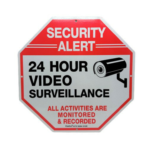 CCTV Security Camera Sign セキュリティー 防犯カメラ サイン 看板 プレート 警告 安全 確認 注意喚起..