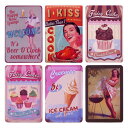 【訳あり品】【SALE】Juvale 6枚セット タイプ3 Tin Signs Vintage Retro Metal ビンテージ レトロ メタル サイン看板 ...