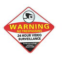 24 Hour Video Surveillance Loop recording without dead ends セキュリティー看板 防犯カメラ サイン 看板 プレート 警告 安全 アメリカ 空き巣 対策 ビデオ(3)