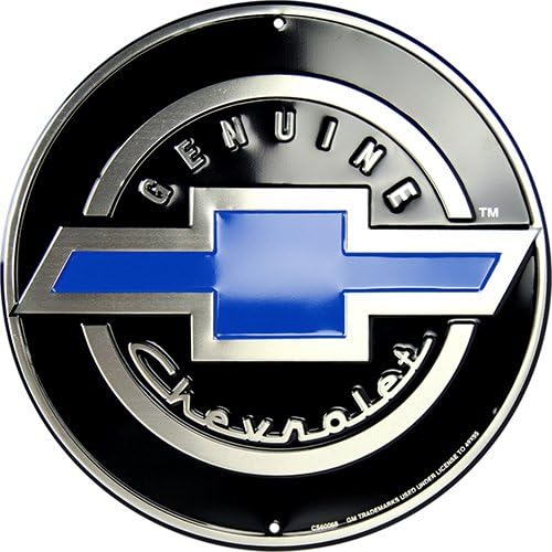 Chevrolet GENUINE 12 inch round aluminum sign シボレー ラウンド アルミニュウム サイン 看板 シボレーロゴの看板です。 パブやバー、飲食店はもちろん家にもガレージやお部屋のインテリアとしてアメ...