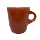 【中古】Fire King Brown Stackable Mug ファイヤーキング ブラウン スタッキングマグ 茶色 中古 海外輸入中古品 Anchor Hocking Ovenproof Made スタッキングマグ マグカップ USA ビンテージ アメリカ アメリカン