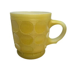 【中古】Fire King Camelot Mug Yellow ファイヤーキング キャメロット イエロー マスタード 辛子 黄土色 中古 海外輸入中古品 Anchor Hocking USA ビンテージ アメリカ アメリカン