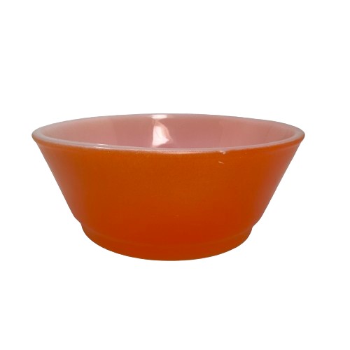 【中古】Fire King Cereal Bowl Orange ファイヤーキング シリアルボウル オレンジ Milk Glass Chili Bowl チリボウル お皿 アメリカ ビンテージ ANCHOR HOCKING アンカーホッキング アンカーマーク ミルクグラス 1