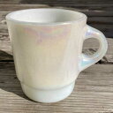 【中古】Fire King Aurora Stackable Mug ファイヤーキング オーロラ スタッキングマグ moonglow Milk Glass アメリカ ビンテージ ANCHOR HOCKING アンカーホッキング アンカーマーク ミルクグラス アメリカ スタッキング マグカップ ムーングロー