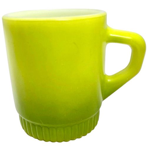 【中古】Fire King Green Stackable Mug ファイヤーキング グリーン スタッキングマグ リブボトム 中古 海外輸入中古品 Anchor Hocking Ovenproof Made スタッキングマグ マグカップ USA ビンテージ アメリカ アメリカン