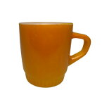 【中古】Fire King Stackable Mug Orange ファイヤーキング スタッキングマグ オレンジ リブボトム 中古 海外輸入中古品 Anchor Hocking Ovenproof Made スタッキングマグ マグカップ USA ビンテージ アメリカ アメリカン