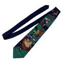 【中古】ルーニーテューンズ ネクタイ ゴルフ 海外輸入中古品 Looney Tunes Neck Tie Polyester Golf USA ビンテージ Vintage アメリカ アメリカン おしゃれ アニメ うさぎ ウサギ 兎 1990年代 古着 スーツ