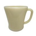 【中古】Fire King D Handle Shaving Mug Ivory ファイヤーキング Dハンドル シェービングマグ アイボリー マグカップ 中古 海外輸入中古品 白 Fire King アンカーホッキング Ovenproof Made マグカップ USA ビンテージ Anchor Hocking フラットボトム