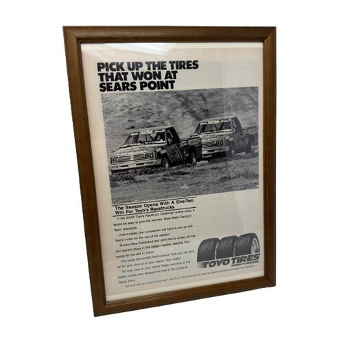 【中古】1988 SCCA Coors Racetruck Team Mitsubishi Toyo Tire 記事 特集 ビンテージ 広告 額入り ヴィンテージ レトロ インテリア 雑誌 アメリカ アメ車 壁掛け アメリカン