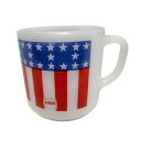 【中古】Federal Stacking American Flag Mug 星条旗 フェデラル スタッキング マグ アメリカン フラッグ マグカップ ホワイト中古 海外輸入 中古品 マグカップ USA ビンテージ アメリカ ミルクグラス