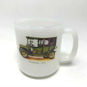 【中古】Glasbake Antique Automobile Packard 1910 Mug グラスベイク アンティーク オートモービル パッカード マグ 中古 海外輸入中古品 スタッキングマグ マグカップ USA ビンテージ ミルクガラス 自動車 アメリカ