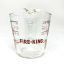 【中古】Fire King Glass Measuring Cup 8 oz.ファイヤーキング ガラス メジャリング カップ 計量カップ 中古 海外輸入中古品 Anchor Hocking USA ビンテージ アメリカ アメリカン