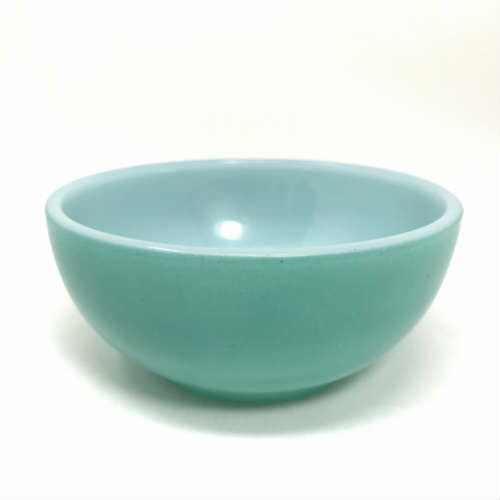 【中古】Fire King Chili Bowl turquoise Green ファイヤーキング チリボウル ターコイズグリーン Milk Glass Chili Bowl シリアルボウル お皿 アメリカ ビンテージ ANCHOR HOCKING アンカーホッキング アンカーマーク ミルクグラス 食器 アメリカ アメカンのサムネイル