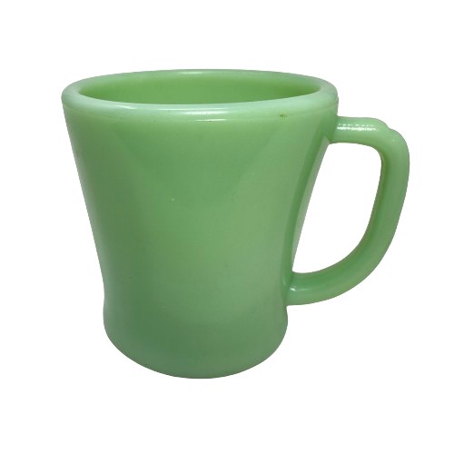 【中古】Fire King D Handle Regular Mug Jadeite ファイヤーキング Dハンドル ジェダイ マグ 中古 海外輸入中古品 Fire King アンカーホッキング Ovenproof Made マグカップ USA ビンテージ Anchor Hocking