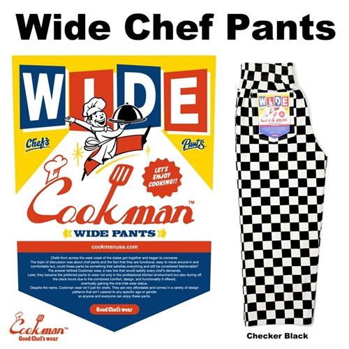 クックマン ワイド シェフパンツ Wide Chef Pants Checker Black チェッカー ブラック チェック アメリカ アメリカン COOKMAN Cookman ユニセックス 男女兼用 市松模様 ワークパンツ クックマン ワイド シェフパンツ Wide Chef Pants Checker Black チェッカー ブラック チェック アメリカ アメリカン COOKMAN Cookman ユニセックス 男女兼用 市松模様 ワークパンツ