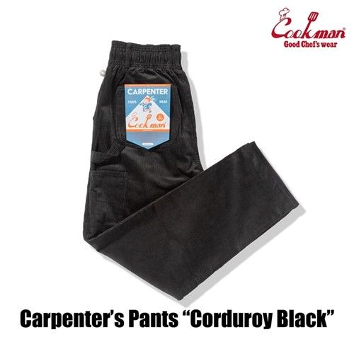 樂天商城 - クックマン カーペンターズパンツ Carpenter's Pants Corduroy Black カーペンターズ パンツ コーデュロイ ブラック アメリカ アメリカン 黒 COOKMAN Cookman ユニセックス 秋冬 男女兼用 ワークパンツ
