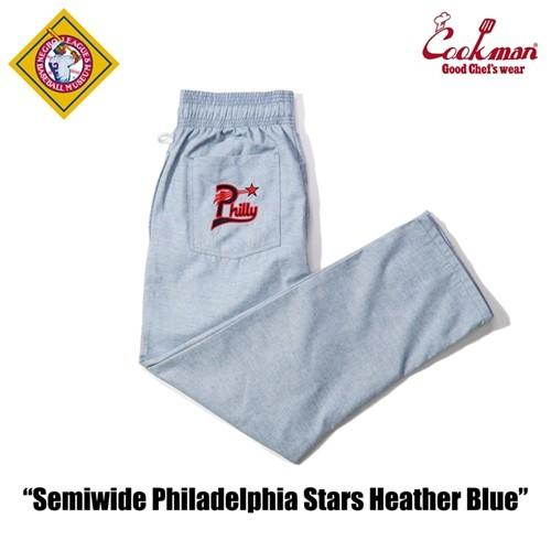 クックマン シェフパンツ Chef Pants Semiwide Philadelphia Stars Heather Blue セミワイド フィラデルフィア スターズ ヘザー ブルー コットン 綿 アメリカ アメリカン ユニセックス COOKMAN Cookman 男女兼用 ワークパンツ クックマン シェフパンツ Chef Pants Semiwide Philadelphia Stars Heather Blue セミワイド フィラデルフィア スターズ ヘザー ブルー コットン 綿 アメリカ アメリカン ユニセックス COOKMAN Cookman 男女兼用 ワークパンツ