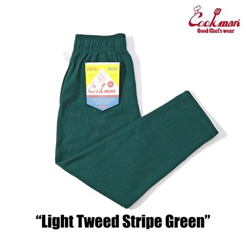 クックマン シェフパンツ Chef Pants Light Tweed Stripe Green シェフパンツ ライト ツイード ストライプ グリーン アメリカ COOKMAN Cookman 緑 アメリカン ユニセックス 男女兼用 ワークパンツ