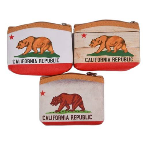 CALIFORNIA Bear Coin Purse カリフォルニア ベアー コインパース コインポーチ CA 小銭入れ コインケ..