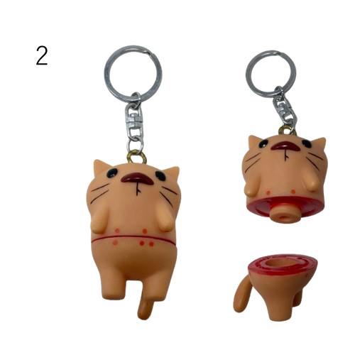 Halfsies Roman Mix & Match KEYCHAINS ハーフシーズ ローマン ミックス & マッチ キーチェーン キーホルダー 動物 ウサギ ネコ サル ホラー ゴシック ダーク カワ怖 アメリカ アメリカン【コンパクト】