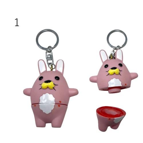 Halfsies Roman Mix & Match KEYCHAINS ハーフシーズ ローマン ミックス & マッチ キーチェーン キーホルダー 動物 ウサギ ネコ サル ホラー ゴシック ダーク カワ怖 アメリカ アメリカン【コンパクト】
