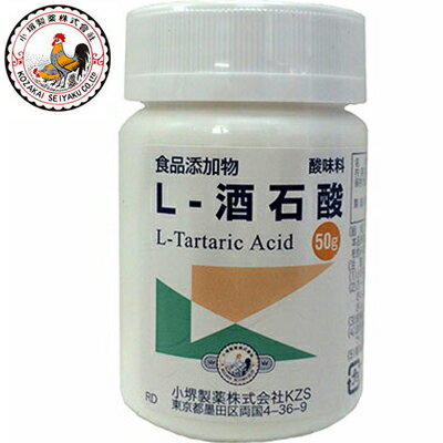 L-酒石酸 食添 50g ＊小堺製薬 食品添