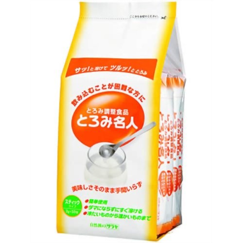 ◆商品説明 ・適切な飲み込みやすさを追求し、食事本来の楽しみを優しくサポートするとろみ調整食品です。 ・溶解性が良いので、ダマにならずスムーズに溶かすことができます。 ・適切なとろみがつくので、ベタつきが少なくキレの良い軽い食感を楽しめます。 ・お茶・牛乳・ジュース類、濃厚流動食にも、温度に左右されずに安定したとろみを維持します。 ・食品に加えても、見た目や味を損なうことなく、素材そのものの味を提供します。 ◆ご使用方法 飲み物や食べ物にとろみをつけるときは、「使用量の目安」を参考にし、かき混ぜながら少量ずつ加えてください。 ◆原材料名 デキストリン、増粘多糖類 ◆栄養成分表示 （100g当たり） 熱量：316kcal たんぱく質：0.6g 脂質：0g 糖質：66.1g 食物繊維：24.5g ナトリウム：348mg リン：57.1mg カリウム：1220mg