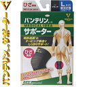 バンテリンコーワ サポーター ひざ/膝 ブラック 大きめ Lサイズ/ひざ頭周囲37~40cm 1枚 *興和新薬/階段の上り下りが楽に/テーピング機能が膝のお皿を持ち上げるようにサポート/薄くて通気性の良いドライメッシュ編みで不快なムレを抑え/肌側には吸水速乾素材採用(4)