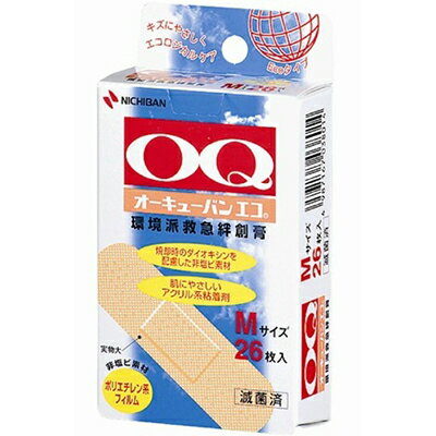 オーキューバンエコ Mサイズ 2.1cm×7cm 26枚 ＊ニチバン オーキューバンエコ 救急用品 絆創膏 ばんそう..