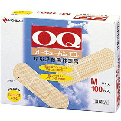 樂天商城 - オーキューバンエコ Mサイズ 2.1cm×7cm 100枚 ＊ニチバン オーキューバンエコ 救急用品 絆創膏 ばんそうこう バンドエイド 切り傷