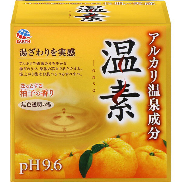 ◆商品説明 ・本格感のあるまろやかな湯ざわりをお肌で実感できる薬用入浴剤です。 ・疲労回復、あせも、しっしん、冷え症などに効果を発揮。まろやかな湯ざわりの温浴効果で、お肌を柔らかくし、なめらかにします。 ・医薬部外品。 ◆使用方法 お風呂のお湯(200L)に本品1包(30g)を入れ、よくかきまぜて入浴して下さい。 ◆使用上の注意 ・入浴以外の用途には使用しないで下さい。 ・皮膚あるいは体質に異常がある場合は、医師に相談の上使用して下さい。 ・使用中や使用後、皮ふに発疹、かゆみ、刺激感などの異常が現れた場合は、使用を中止し医師に相談して下さい。 ・本品は食べられません。万一大量に飲み込んだときは、水を飲ませるなどの処置を行って下さい。 ・本品には浴槽、風呂釜をいためるイオウは入っておりません。 ・誤って本品が直接目に入った場合は清水で充分に洗い流し、また顔や皮ふに直接付着した場合は石けんで充分洗い流し、異常があれば医師の診療を受けて下さい。 ・残り湯は洗濯にもお使いできますが、すすぎは清水をお使い下さい。 ・子供の手の届かないところに保管して下さい。 ・開封後はすぐに使用して下さい。 ・本品は温泉を再現したものではありません。 *本品は、アルカリ湯質そのものの感触を活かすため、着色料は使用しておりません。 pH9.6(40度の水道水200Lに30gを入れた場合)。水質など測定条件によりpH値は異なります。 ◆成分 ・有効成分：乾燥硫酸ナトリウム、炭酸ナトリウム ・その他の成分：無水ケイ酸、香料 *本品には浴槽・風呂釜をいためるイオウは入っておりません。 ◆効能効果 疲労回復、あせも、しっしん、にきび、ひび、あかぎれ、しもやけ、荒れ性、うちみ、くじき、肩のこり、神経痛、リウマチ、腰痛、冷え症、痔、産前産後の冷え症