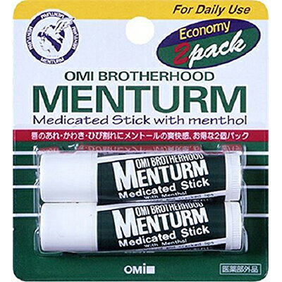 メンターム 薬用スティックレギュラー 4g×2本 ＊医薬部外品 近江兄弟社 MENTURM リップクリーム リップスティック リップケア 保湿