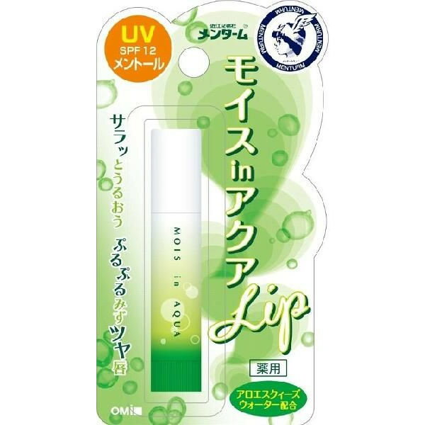 メンターム 薬用モイスインアクアリップ メントールUV SPF12 4g ＊医薬部外品 近江兄弟社 MENTURM リップクリーム リップスティック リップケア 保湿