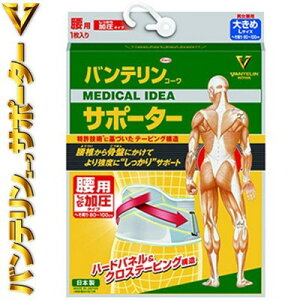 バンテリンコーワ サポーター しっかり加圧タイプ 腰用 ブルーグレー 大きめ Lサイズ(へそ周り 80~100cm) 1枚 *興和新薬/腰の曲げ伸ばしのつらさに/腰ねじれ制限/腰椎/骨盤/しっかり補助/背部ハードパネル/腰を手で支える/姿勢補正/背屈抑制/補助ベルト/下腹部固定/ズレ防止