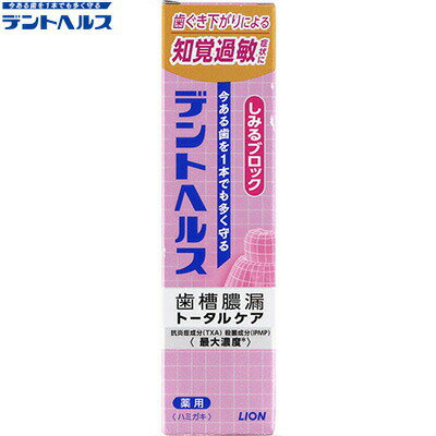 樂天商城 - デントヘルス 薬用ハミガキ しみるブロック 28g ＊医薬部外品 ライオン デントヘルス オーラルケア デンタルケア 虫歯予防 歯みがき 歯磨き 歯磨き粉