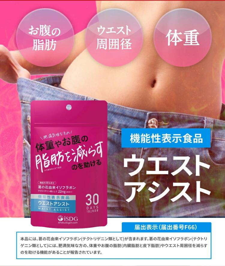 ウエストアシスト 60粒 ＊機能性表示食品 医食同源ドットコム/肥満気味な方の体重...
