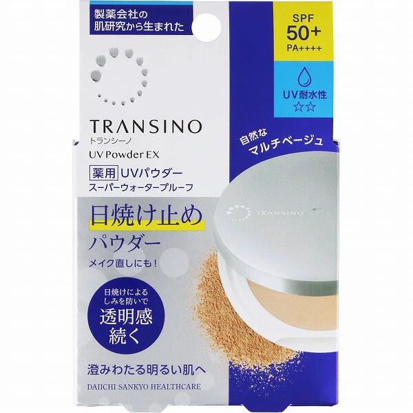 トランシーノ薬用UVパウダーEX 自然なマルチベージュ SPF50+ PA++++ 11g ＊第一三共ヘルスケア 医薬部外品/しみ・色ムラ・毛穴・凹凸を自然にカバー/しみの原因となる光(紫外線/ブルーライト/近赤外線)から肌を守り明るい肌へ導くUVパウダー/最強UVカット/耐水性/肌荒れ防止