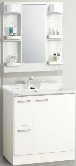 Rakuten - クリナップBGAシリーズ 【BGAL752HTVWJSTI+M-H751GAEH】洗面ドレッサー引き出し付き 間口75cm シャワー付きシングルレバー付 1面鏡 LED くもり止めヒーター付 75×50×185cm メーカー直送便にてのお届け ※必ずご連絡のつきます携帯番号等の明記をお願いします